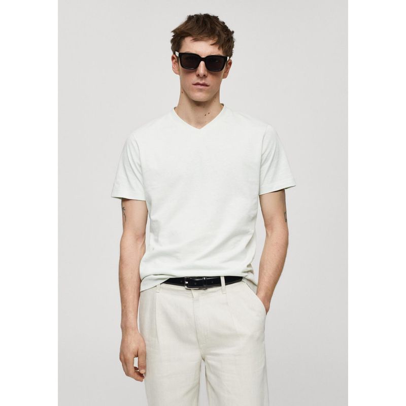 MANGO - Camiseta Slim Fit Algodón Hombre Mango 