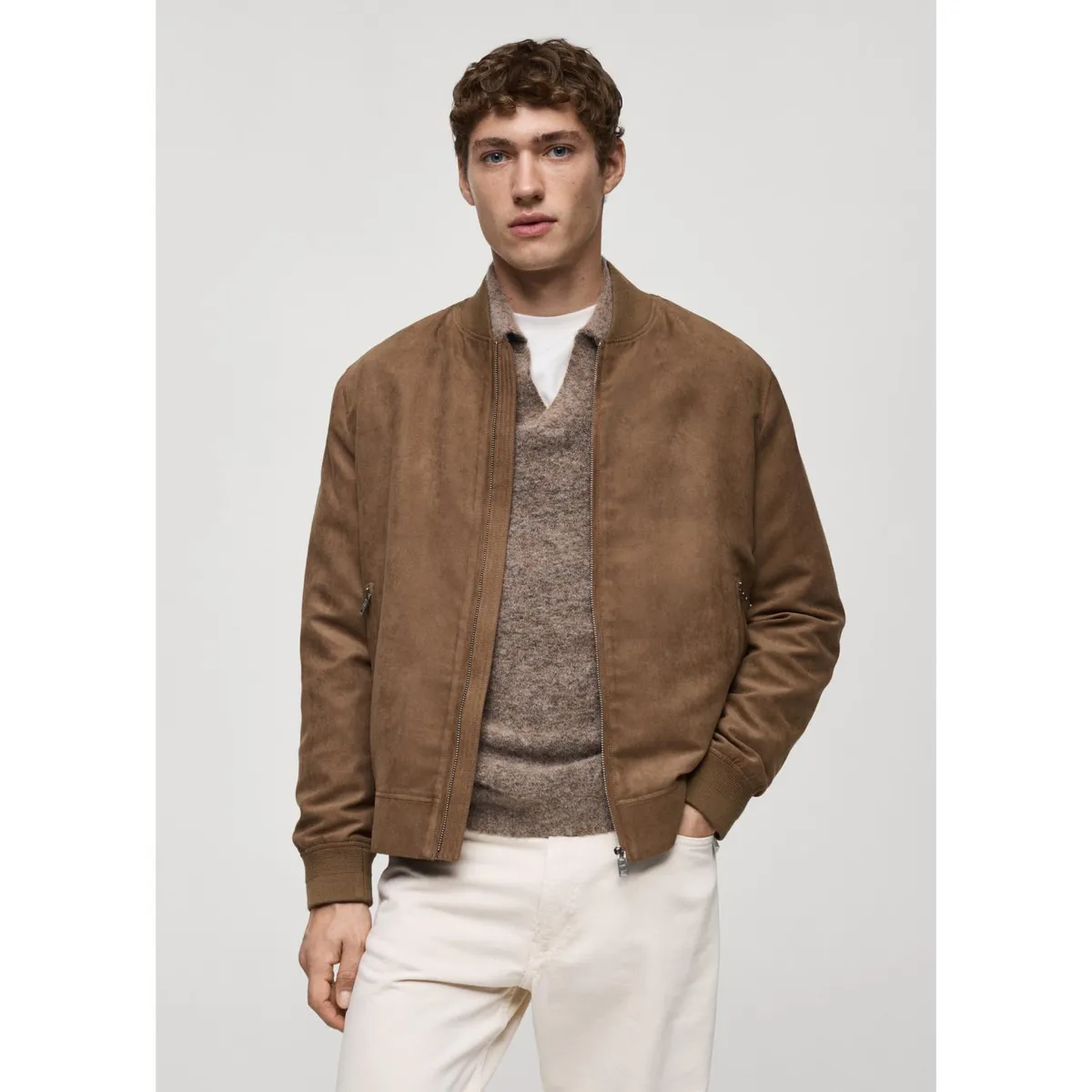 MANGO - Casaca Bomber Hombre Mango.