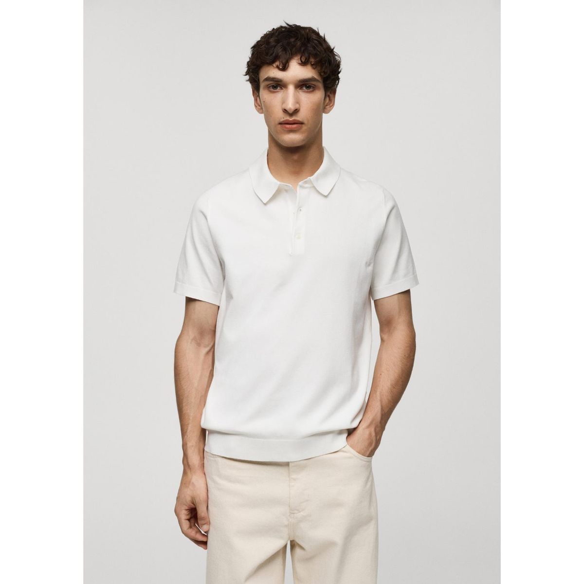 MANGO - Polo Punto Fino Hombre Mango