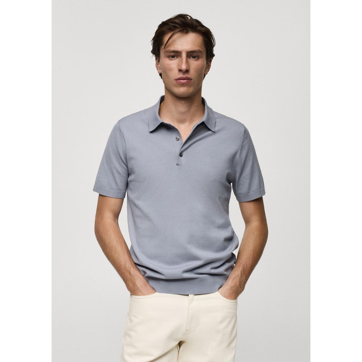 MANGO - Polo Punto Fino Hombre Mango