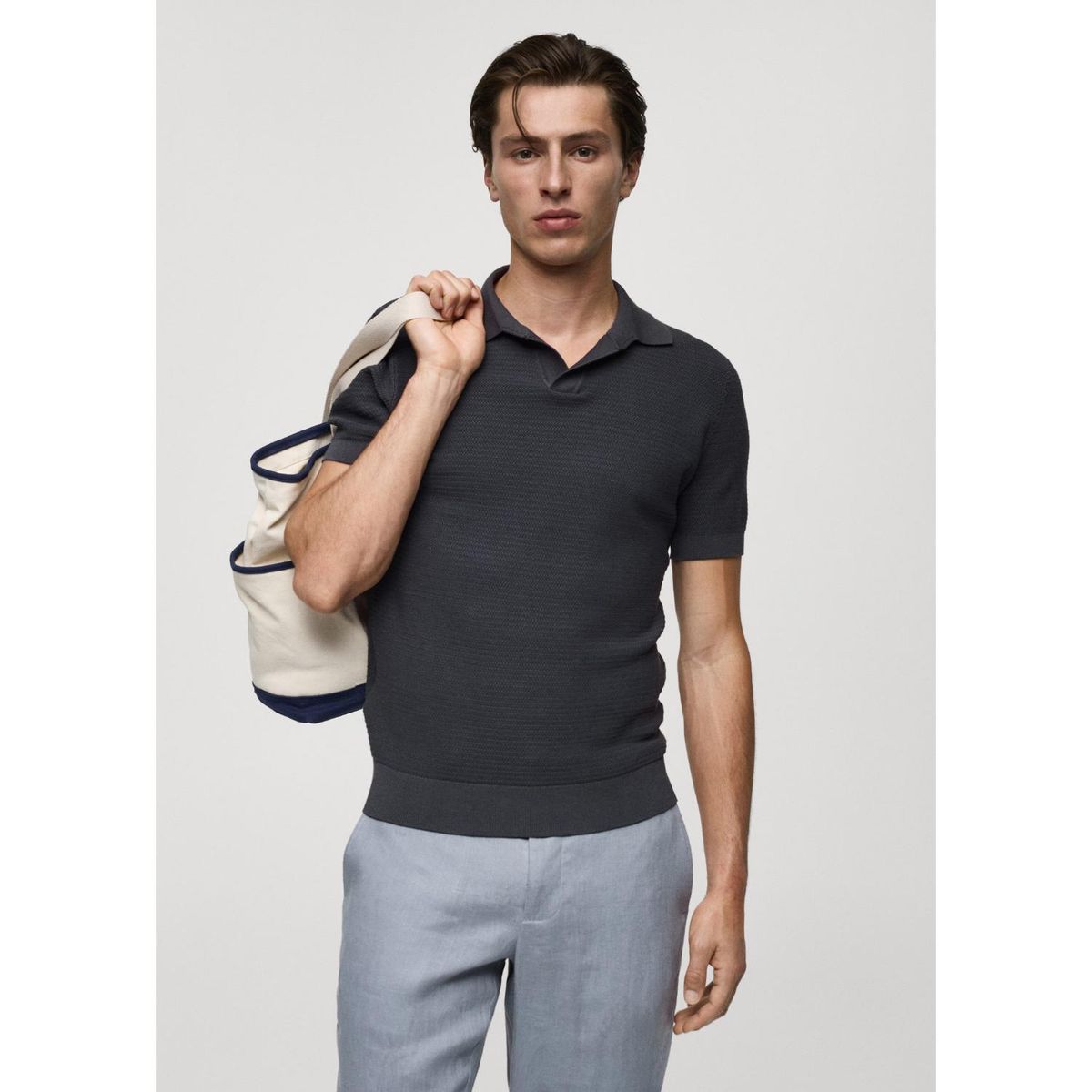 MANGO - Polo Manga Corta Hombre Mango