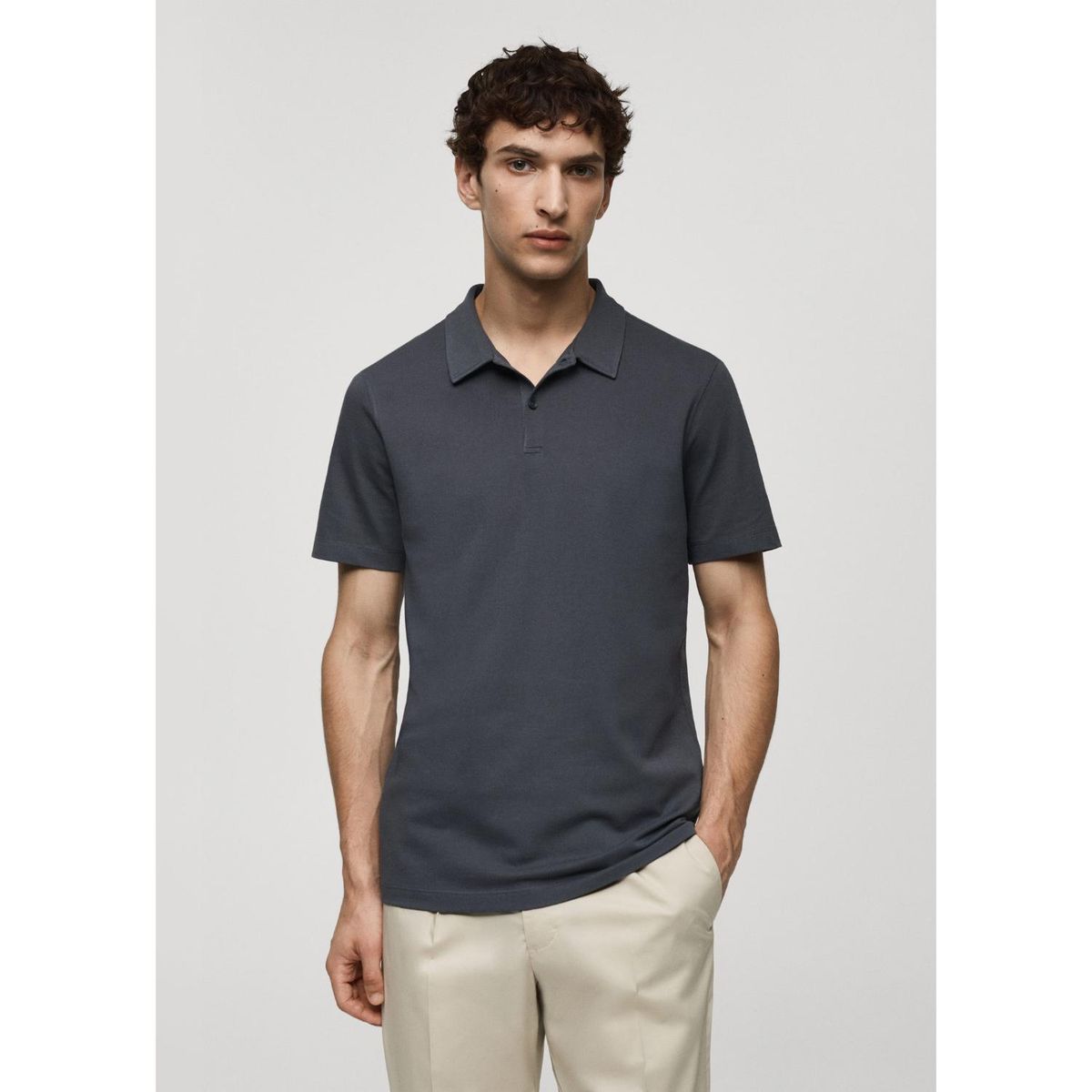 MANGO - Polo Slim Fit Algodón Piqué Hombre Mango