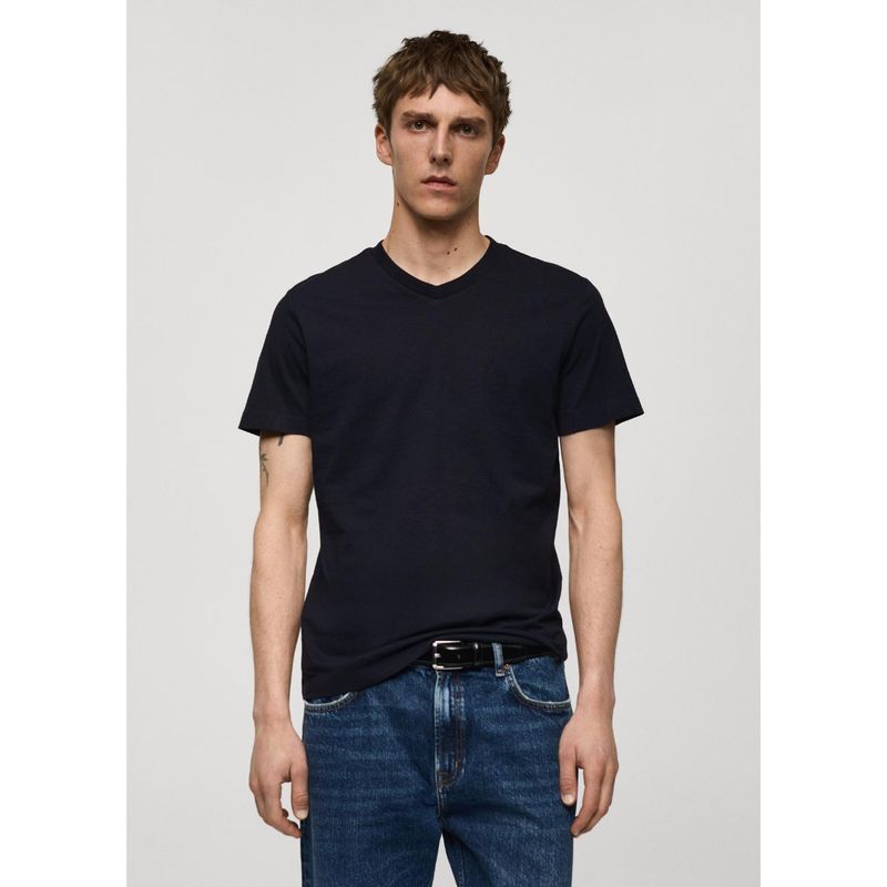 MANGO - Camiseta Slim Fit Algodón Hombre Mango