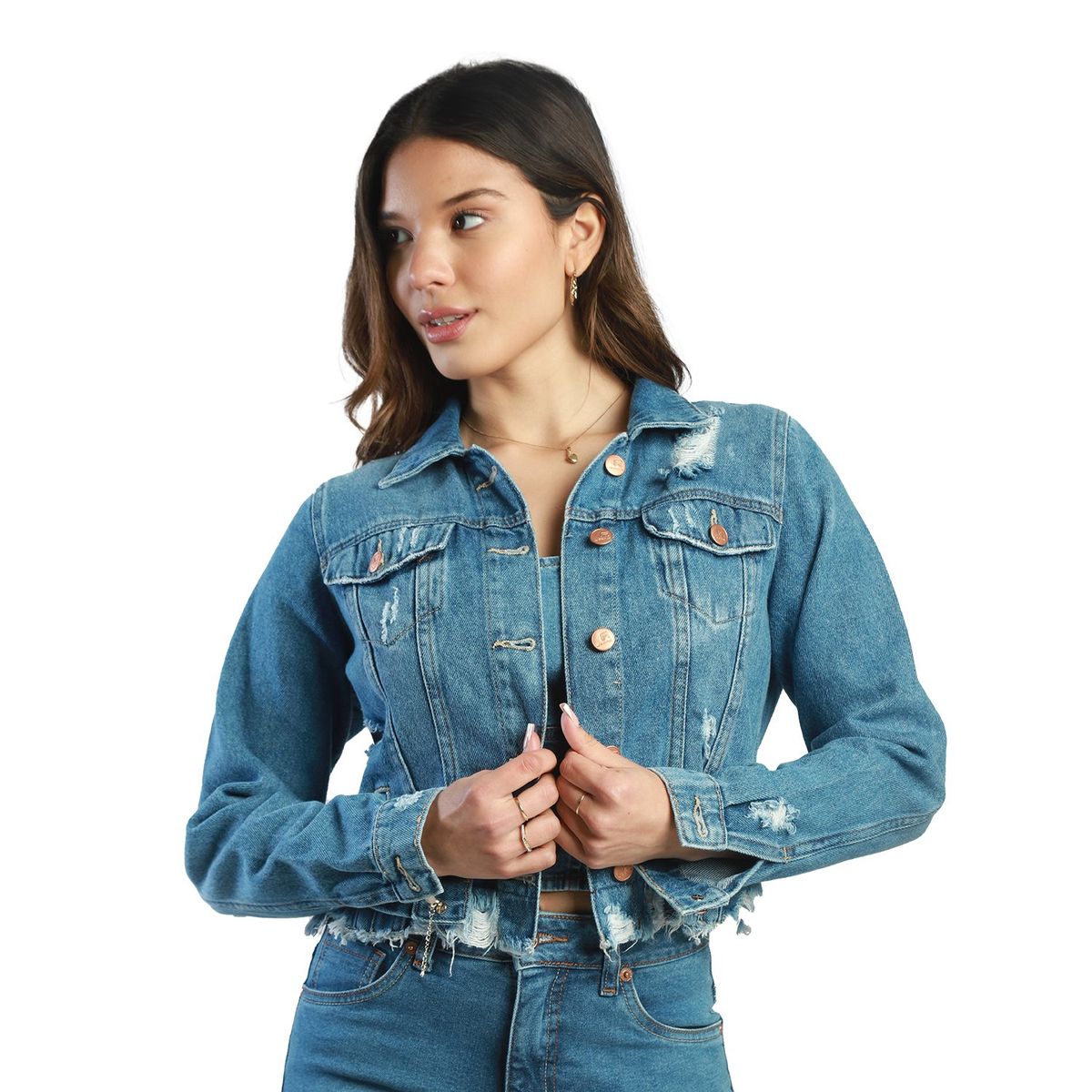 FORDAN JEANS - Casaca Casual 100% Algodón Mujer Fordan Jeans