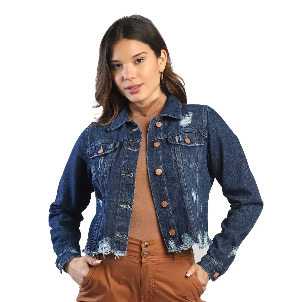 FORDAN JEANS - Casaca Casual 100% Algodón Mujer Fordan Jeans