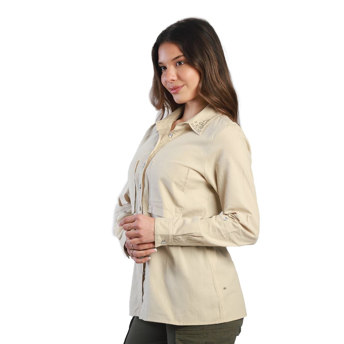 FORDAN JEANS - Blusa Manga Larga 100% Algodón Mujer Fordan Jeans