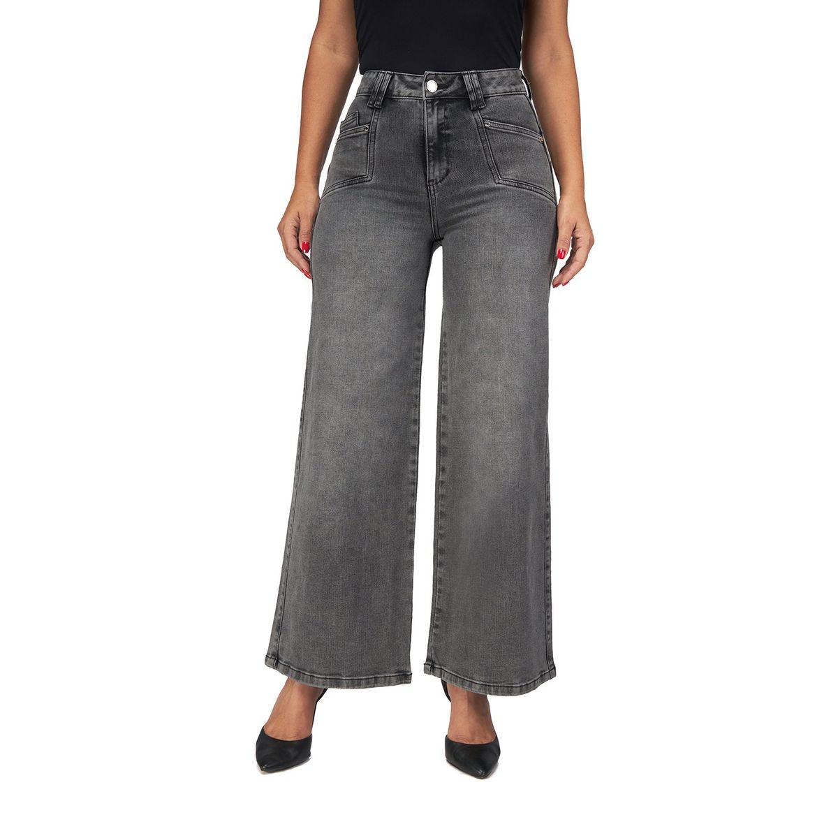 VRP BY VIVIANA RIVAS PLATA - Jean Wide Leg Tiro Alto Mujer VRP By Viviana Rivas Plata