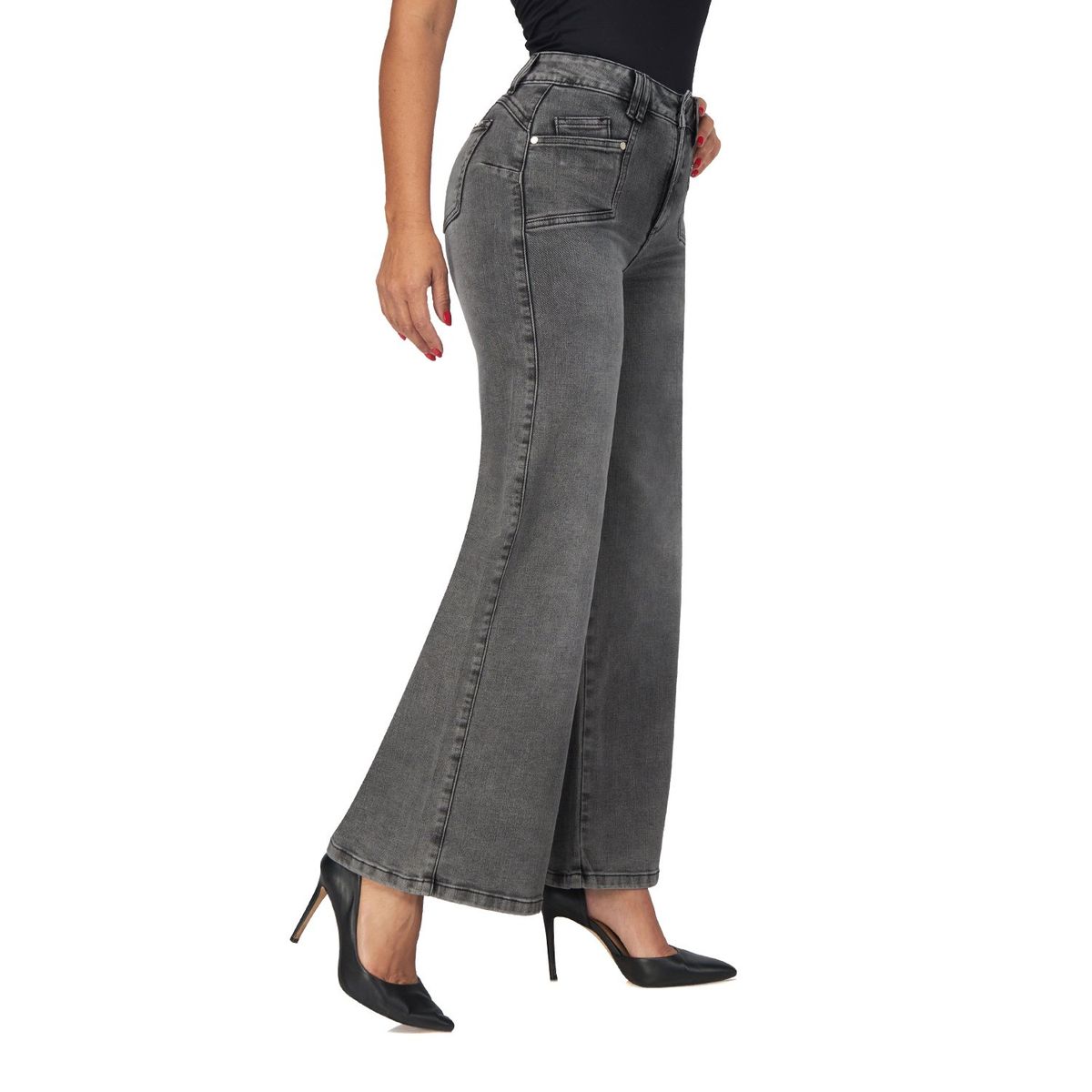VRP BY VIVIANA RIVAS PLATA - Jean Wide Leg Tiro Alto Mujer VRP By Viviana Rivas Plata