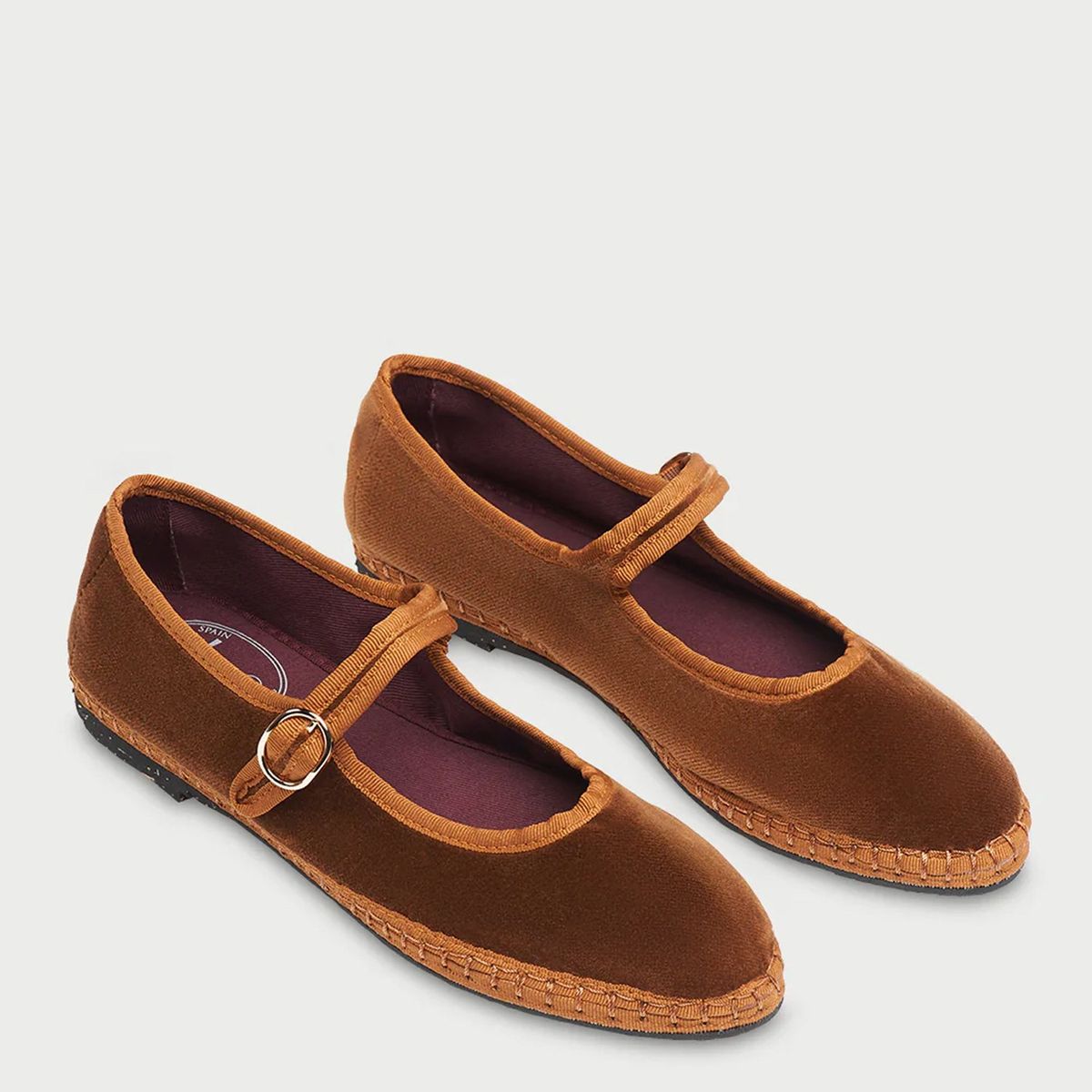 FLABELUS - Ballerinas Flabelus Marrón Con Tira Y Hebilla