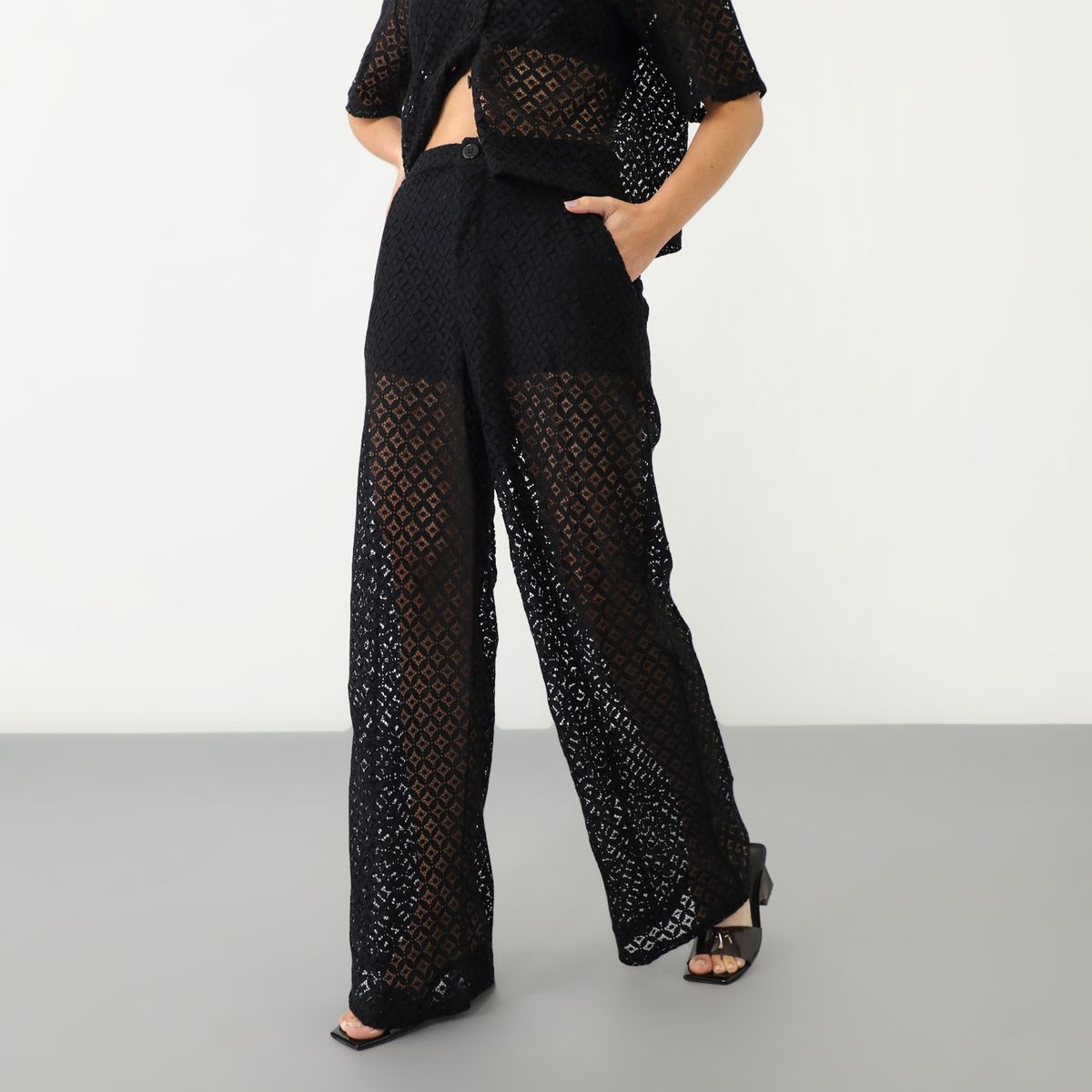 BASEMENT - Pantalón Straight 100% Algodón Mujer Basement