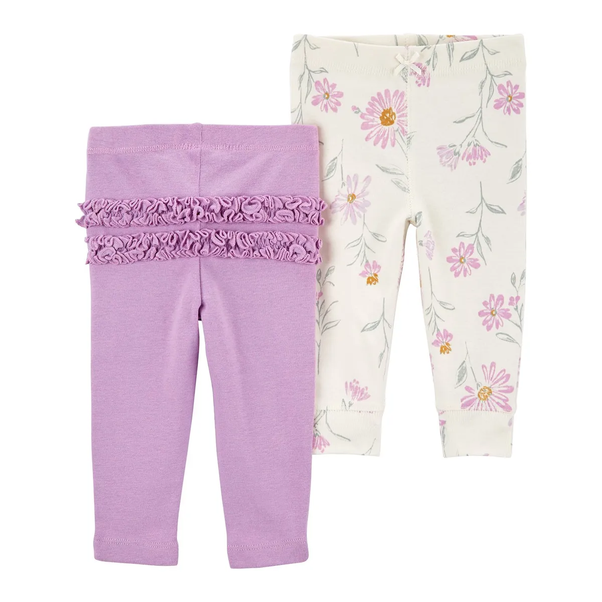 CARTER'S - Pantalón Bebé Niña Pack X2 Algodón Carters.