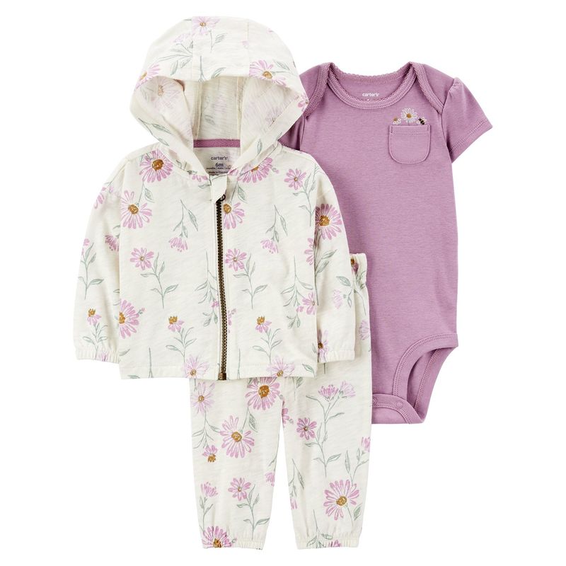 CARTER'S - Conjunto Bebé Niña 3 Piezas Algodón Carters
