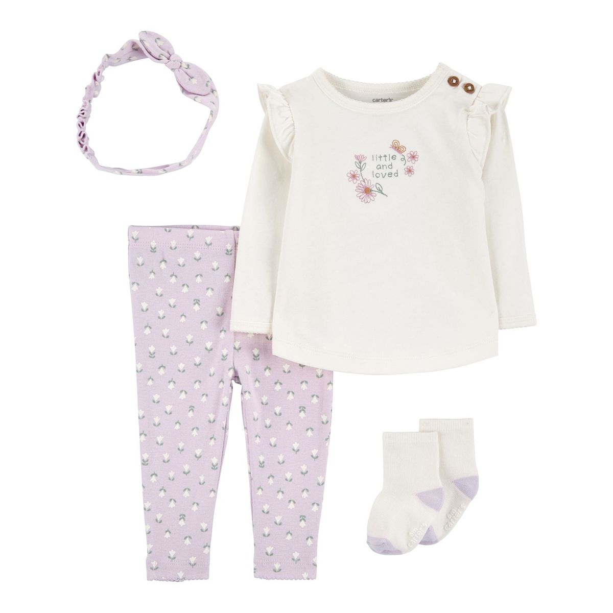 CARTER'S - Conjunto Bebé Niña 4 Piezas Algodón Carters