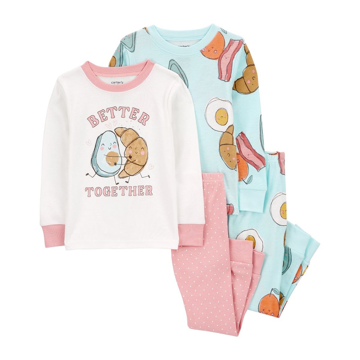CARTER'S - Pijama 4 Piezas Bebé Niña Algodón