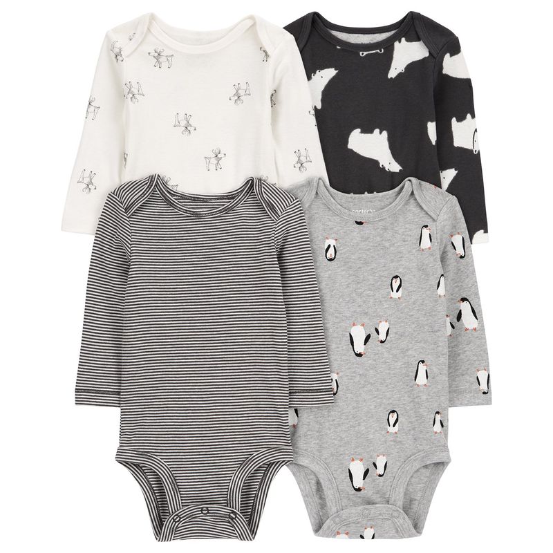 CARTER'S - Body Pack X4 Bebé Niño