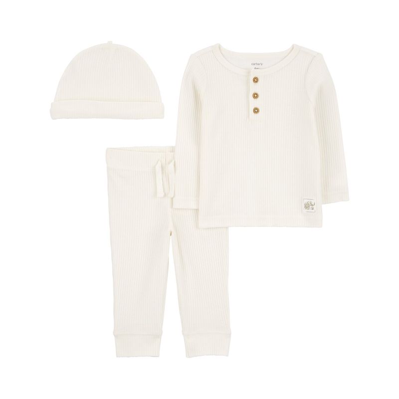 CARTER'S - Conjunto Bebé Unisex 3 Piezas Algodón Carters