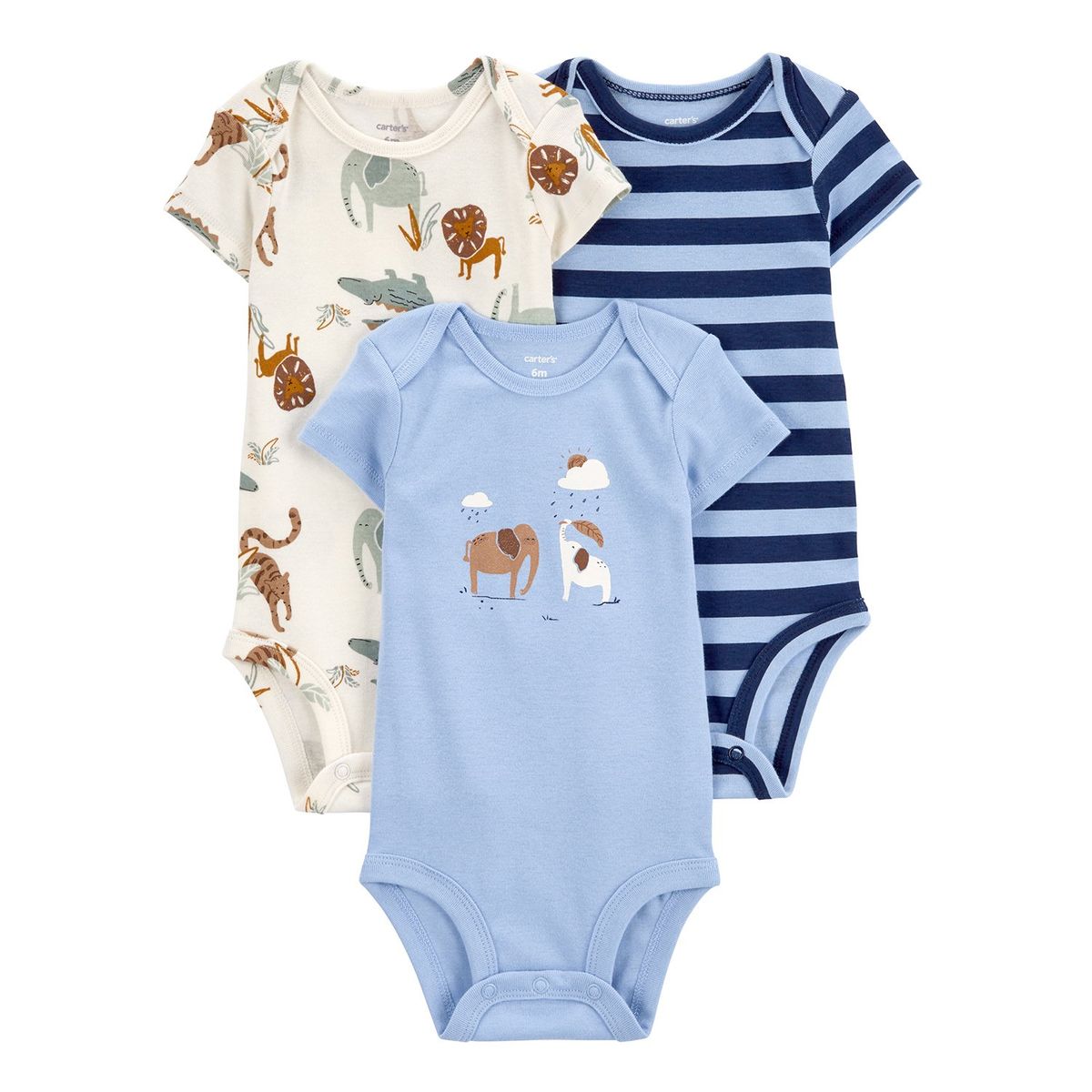 CARTER'S - Body Pack X3 Bebé Niño Algodón