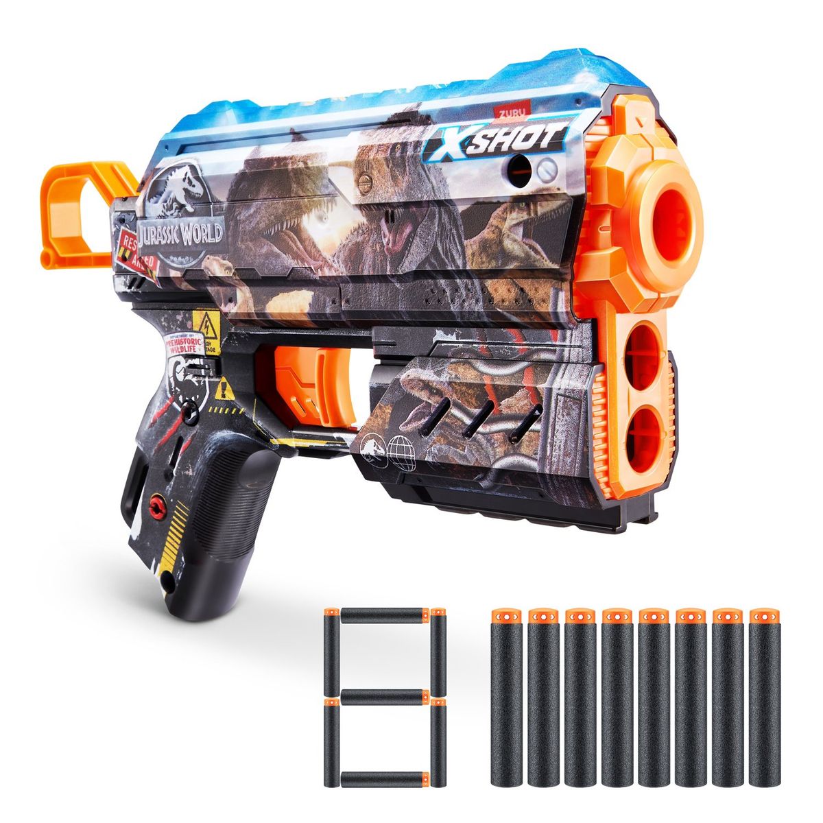 X-SHOT - Lanzador De Dardos Skins Flux Jurassic