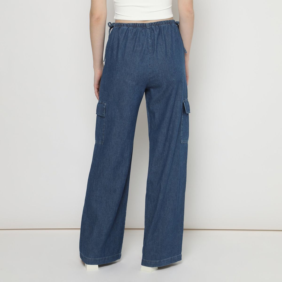 SYBILLA - Pantalón Culotte Tiro Alto Mujer Sybilla