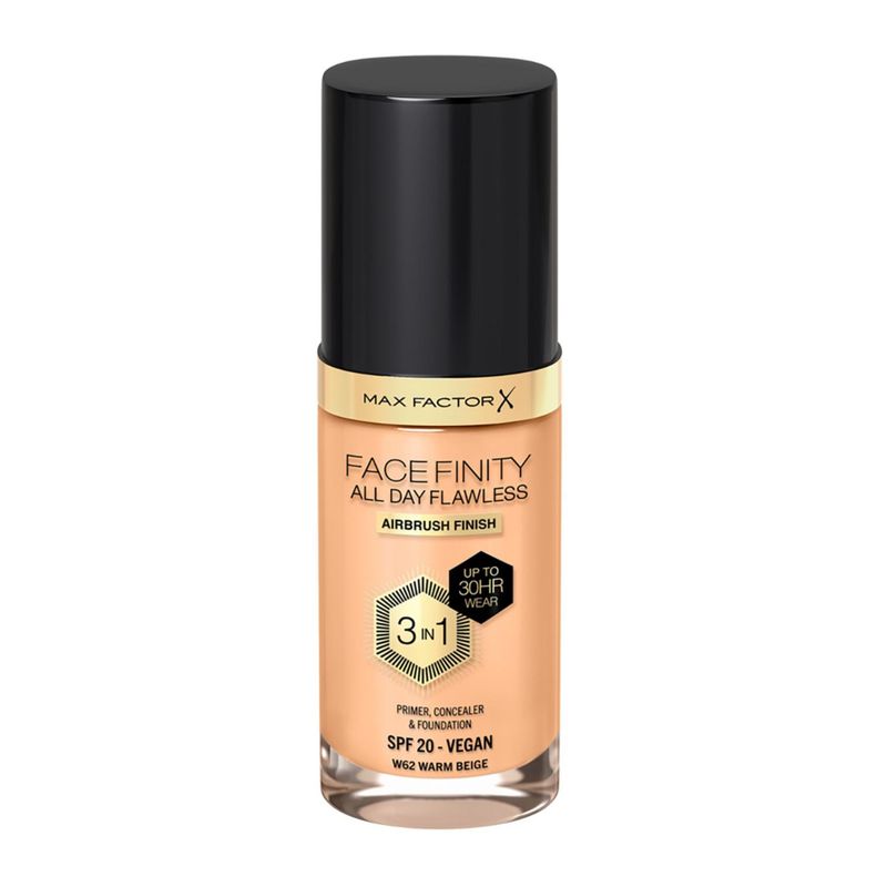 MAX FACTOR - Base de maquillaje Facefinity All Day Flawless 3 en 1