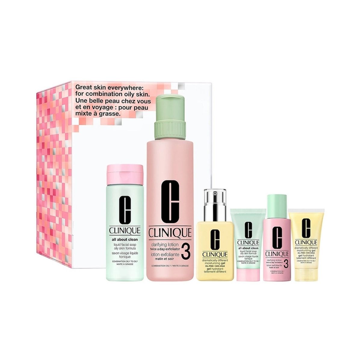 CLINIQUE - Rutina Piel Mixta Grasa 3 Pasos