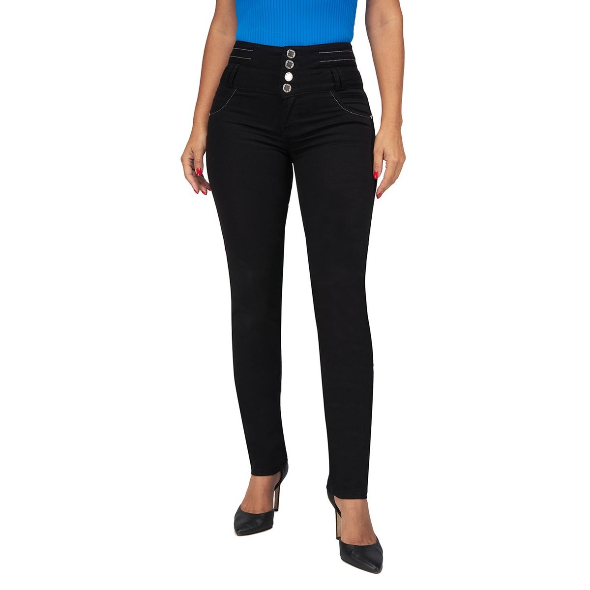 VRP BY VIVIANA RIVAS PLATA - Pant Drill Faja Slim Bord B/o