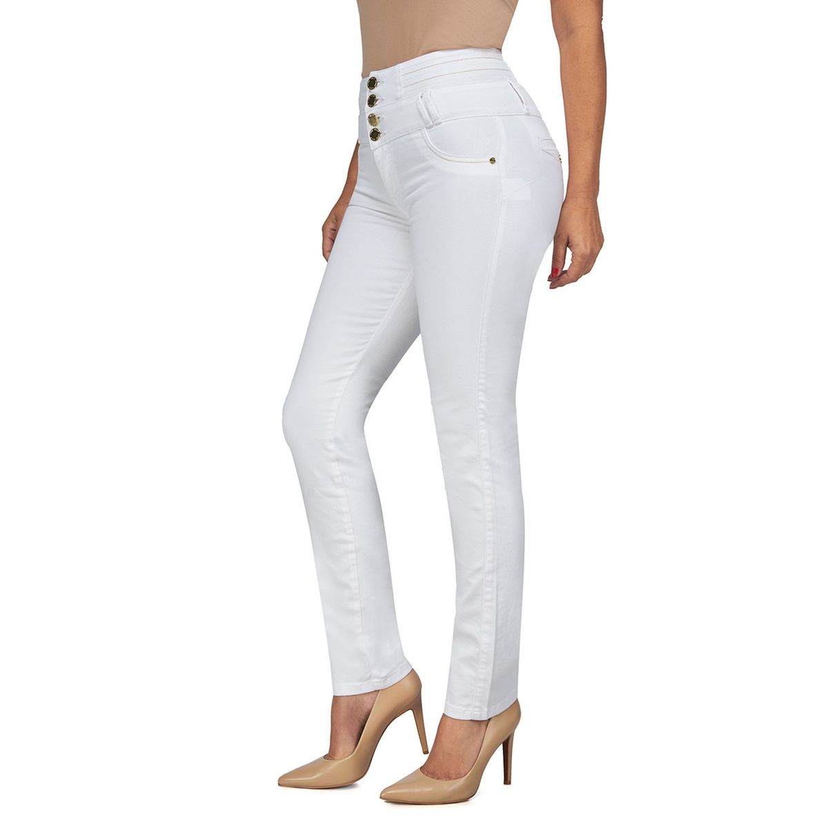 VRP BY VIVIANA RIVAS PLATA - Pant Drill Faja Slim Bord B/o