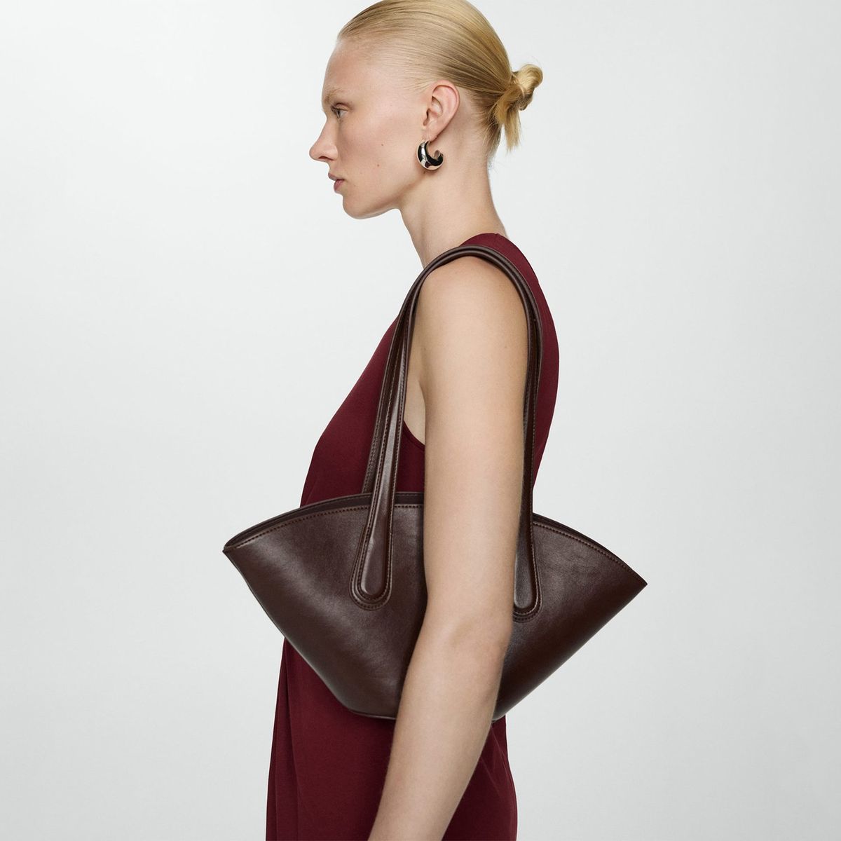 MANGO - Vestido Largo 100% Algodón Mujer Mango