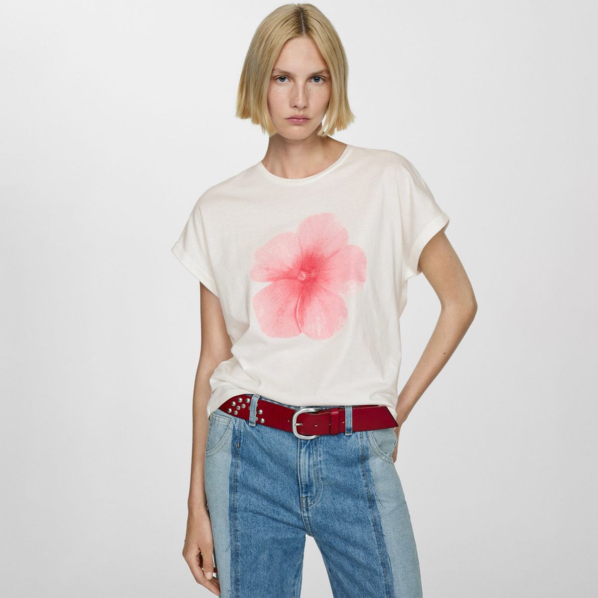 MANGO - Polo Manga Corta 100% Algodón Mujer Mango