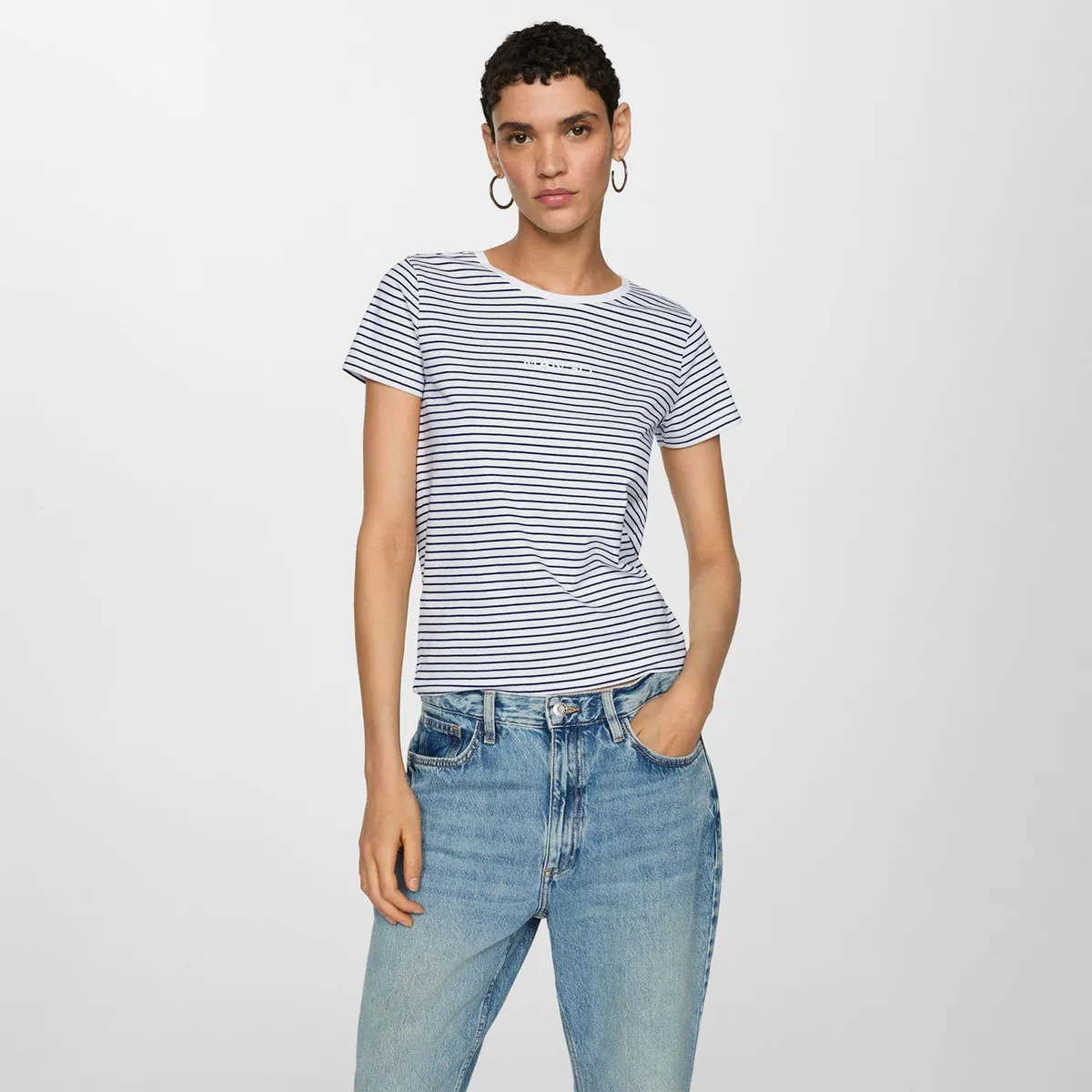 MANGO - Polo Manga Corta 100% Algodón Mujer Mango