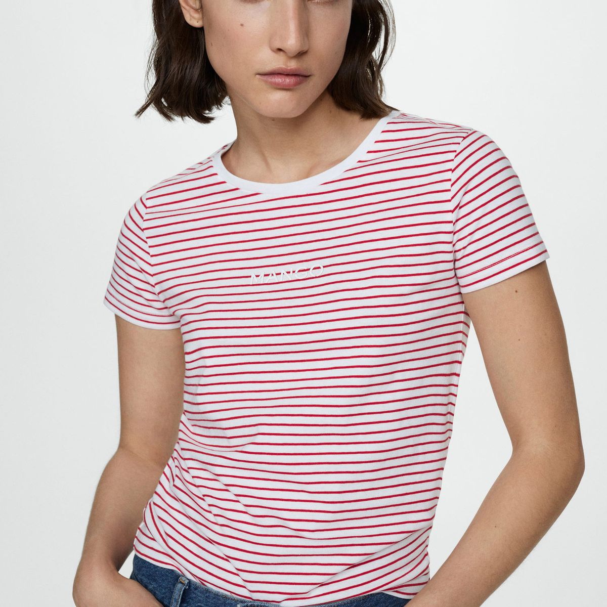 MANGO - Polo Manga Corta 100% Algodón Mujer Mango