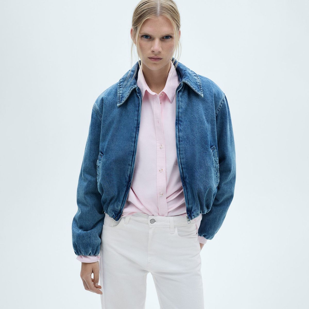 MANGO - Jean Straight 100% Algodón Mujer Mango