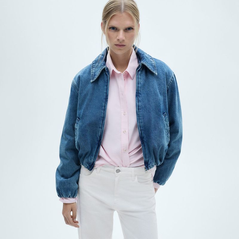 MANGO - Jean Straight 100% Algodón Mujer Mango