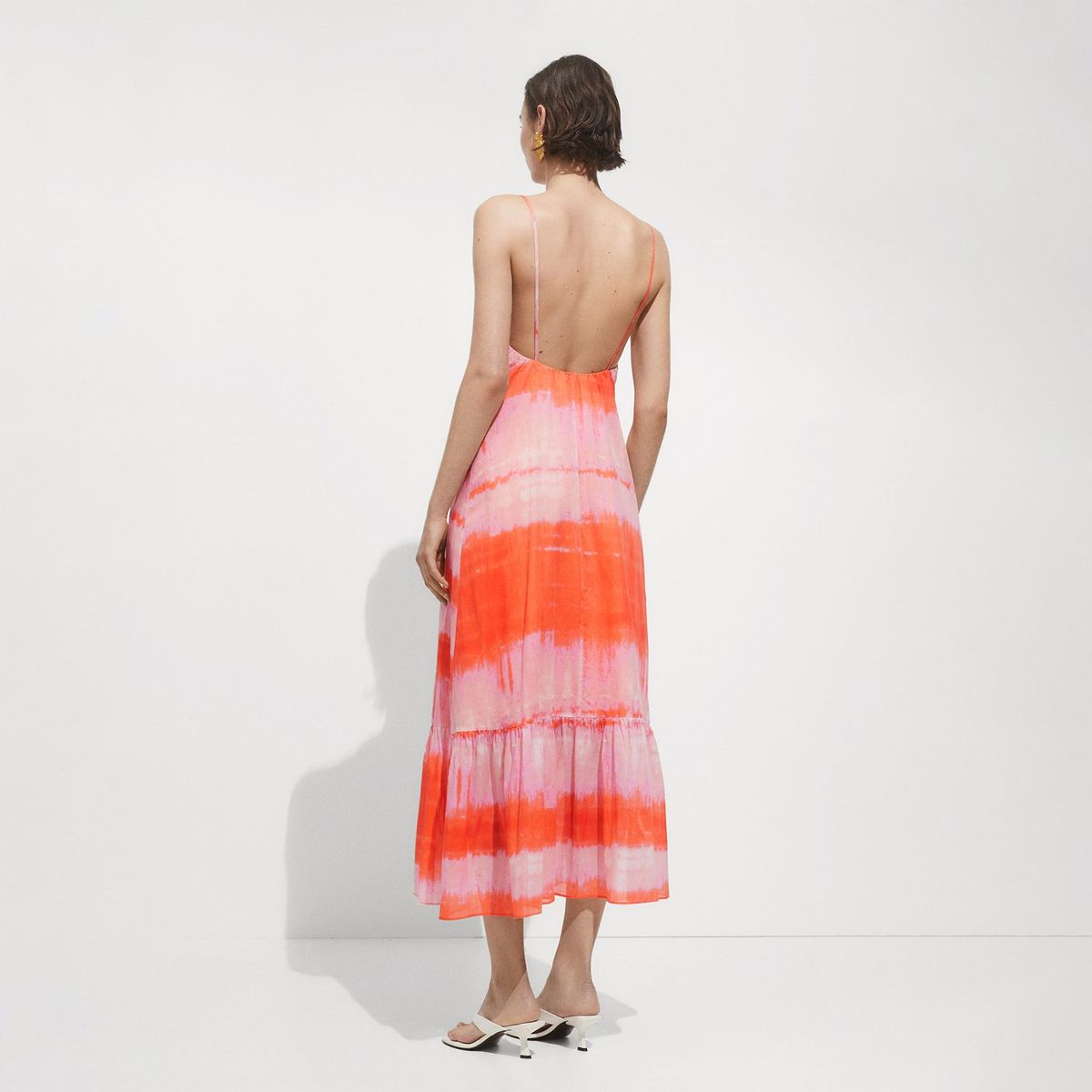 MANGO - Vestido Largo 100% Algodón Mujer Mango