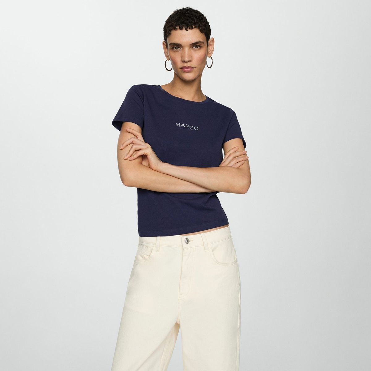 MANGO - Polo Manga Corta 100% Algodón Mujer Mango