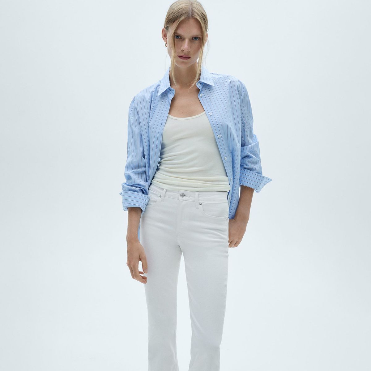 MANGO - Jean Flare Algodón Mujer Mango