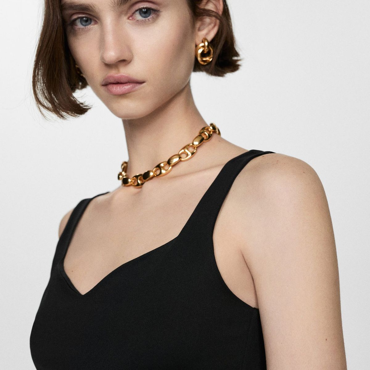 MANGO - Top Sin Mangas Mujer Mango