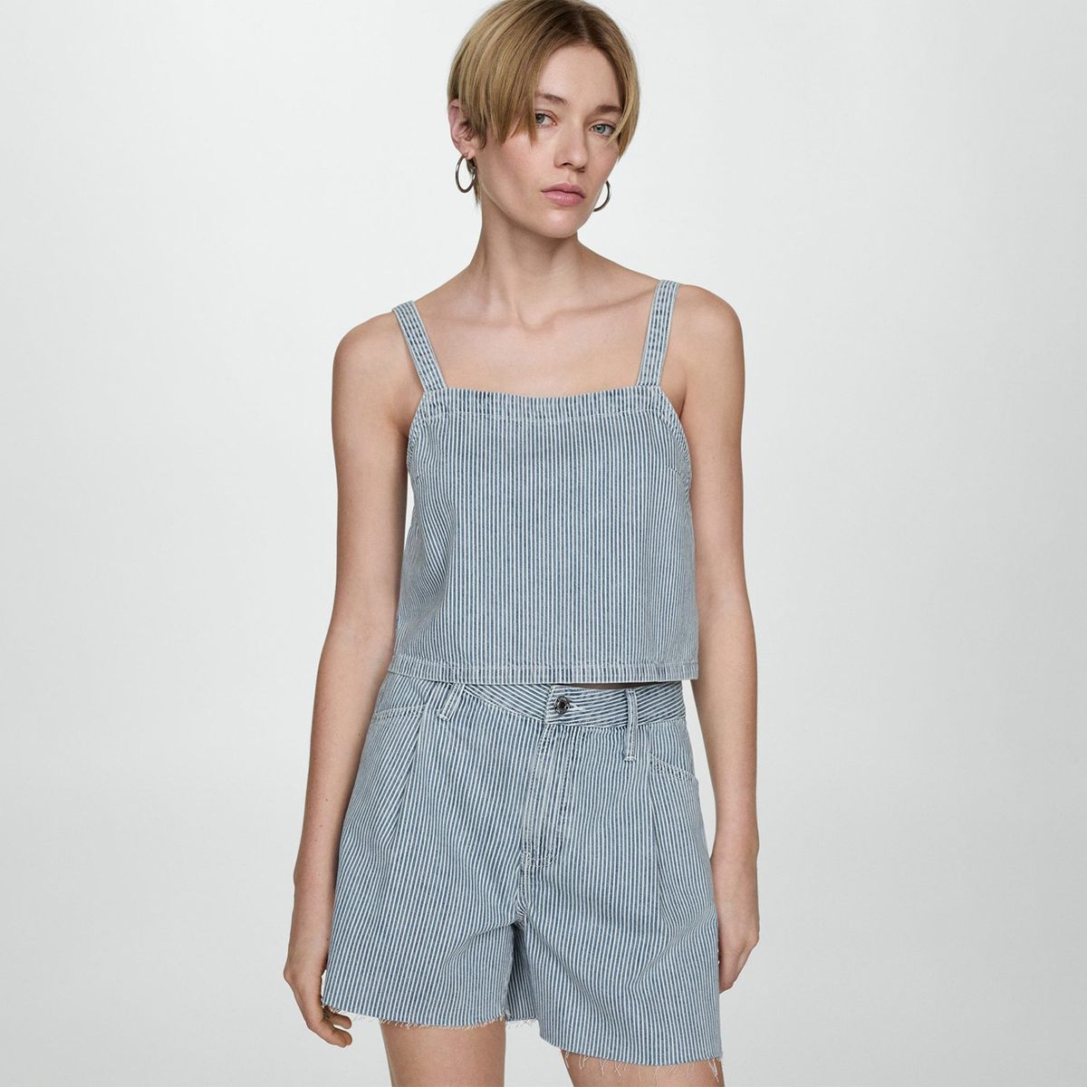 MANGO - Top Sin Mangas 100% Algodón Mujer Mango