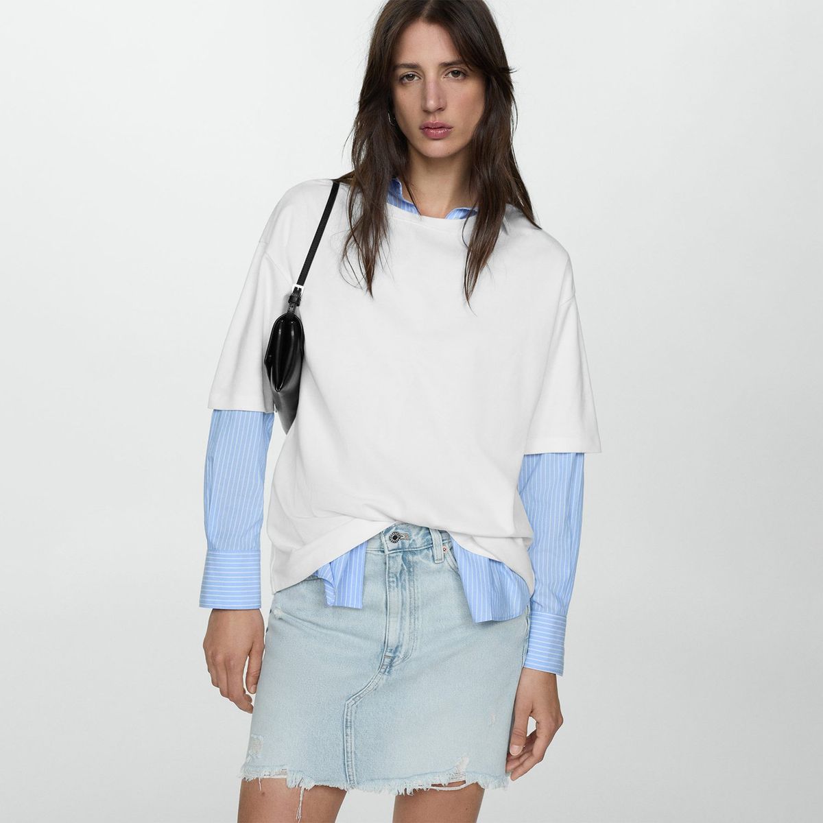 MANGO - Falda Mango Mini 100% Algodón