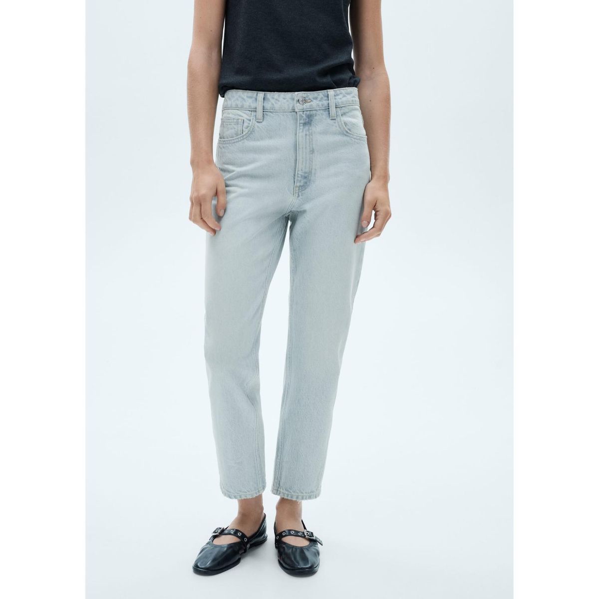 MANGO - Jean Mom Algodón Mujer Mango