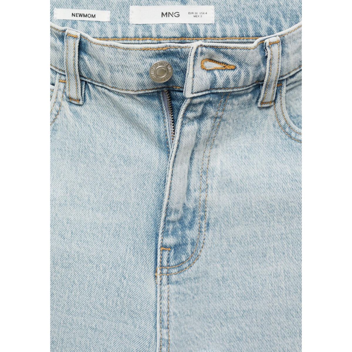 MANGO - Jean Mom Algodón Mujer Mango