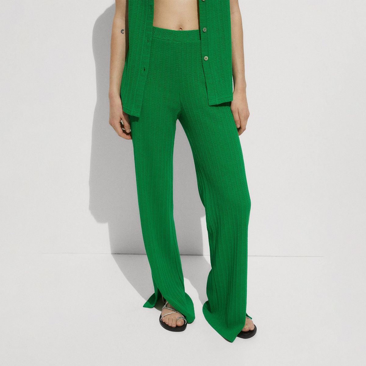 MANGO - Pantalón Straight Algodón Mujer Mango