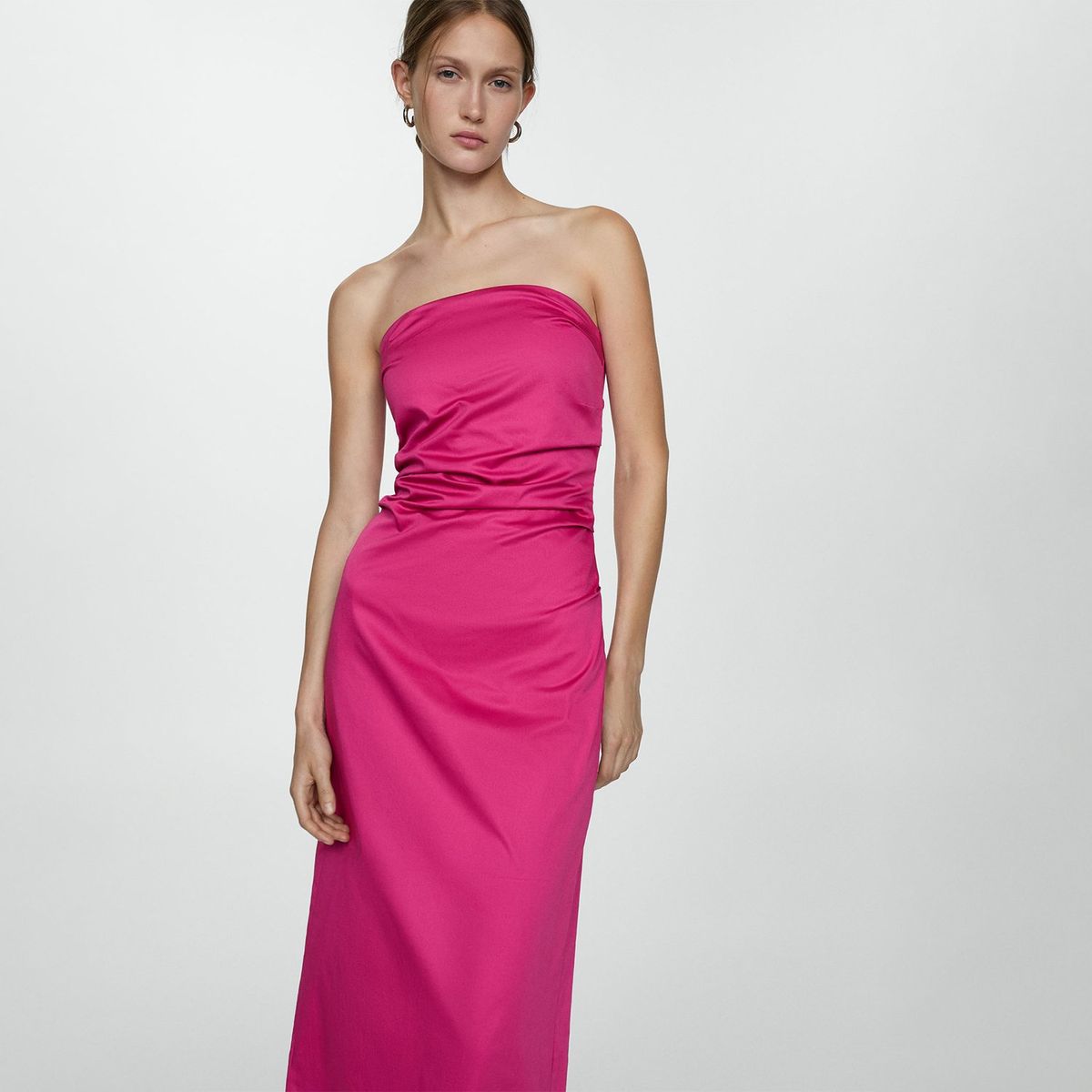 MANGO - Vestido Largo 100% Algodón Mujer Mango