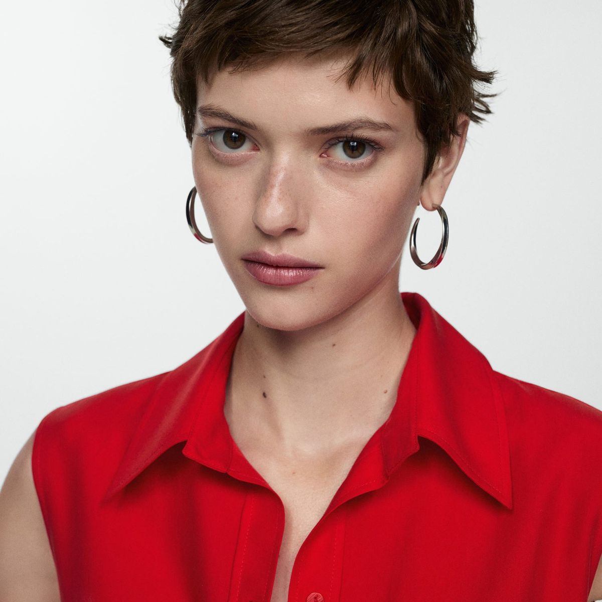 MANGO - Blusa Sin Mangas Mujer Mango