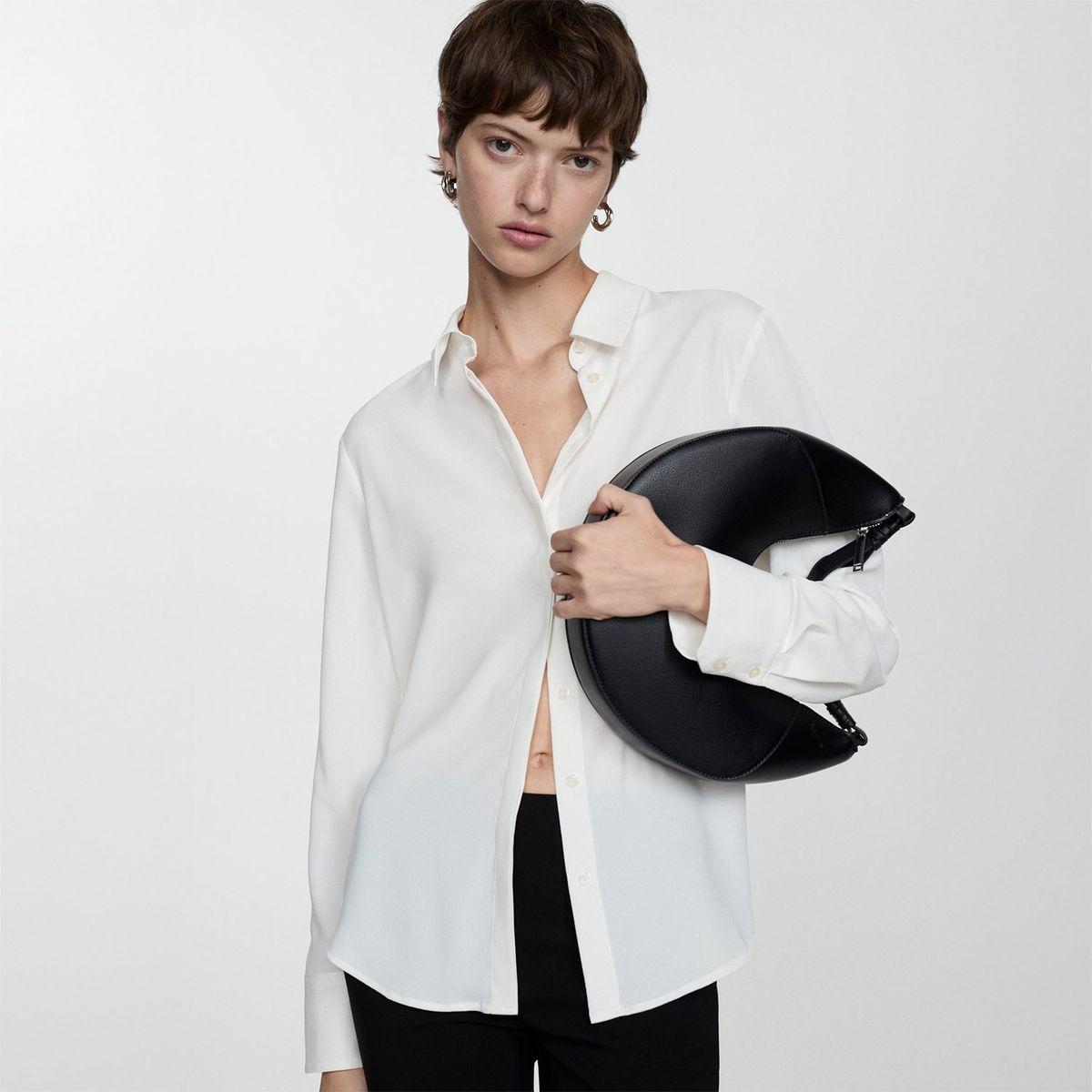 MANGO - Blusa Manga Larga Mujer Mango