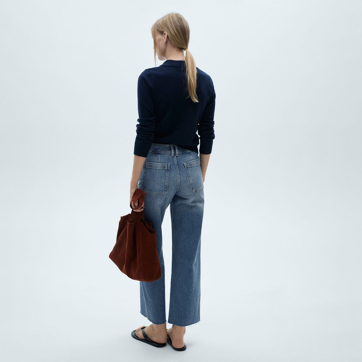 MANGO - Jean Culotte Algodón Mujer Mango