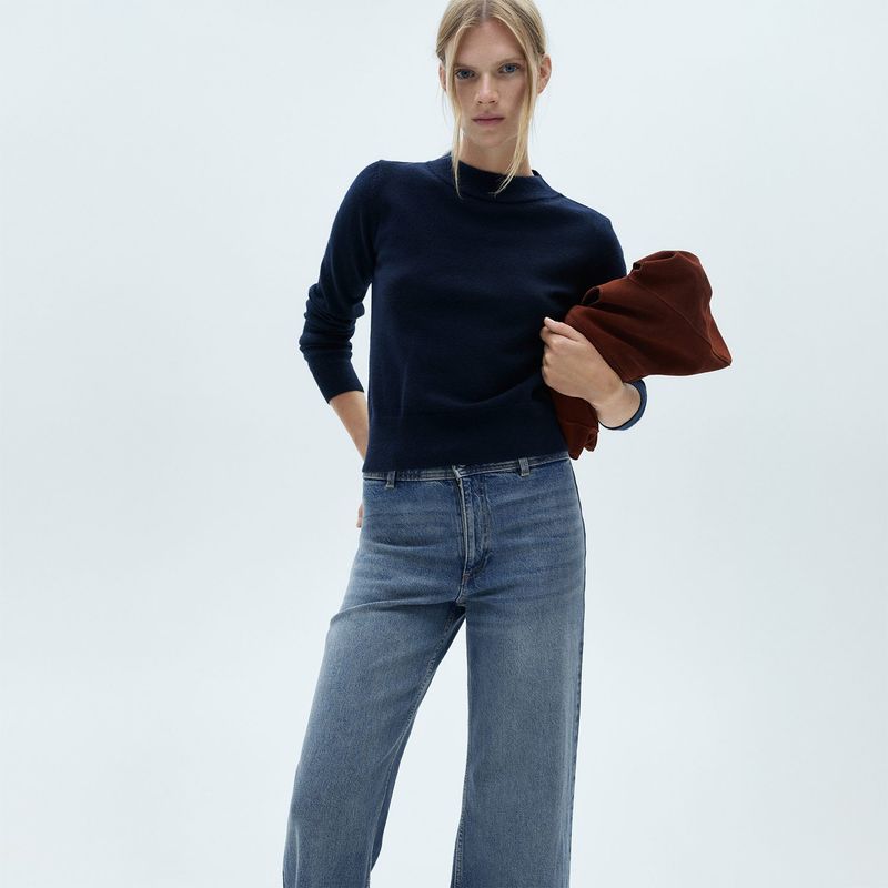 MANGO - Jean Culotte Algodón Mujer Mango