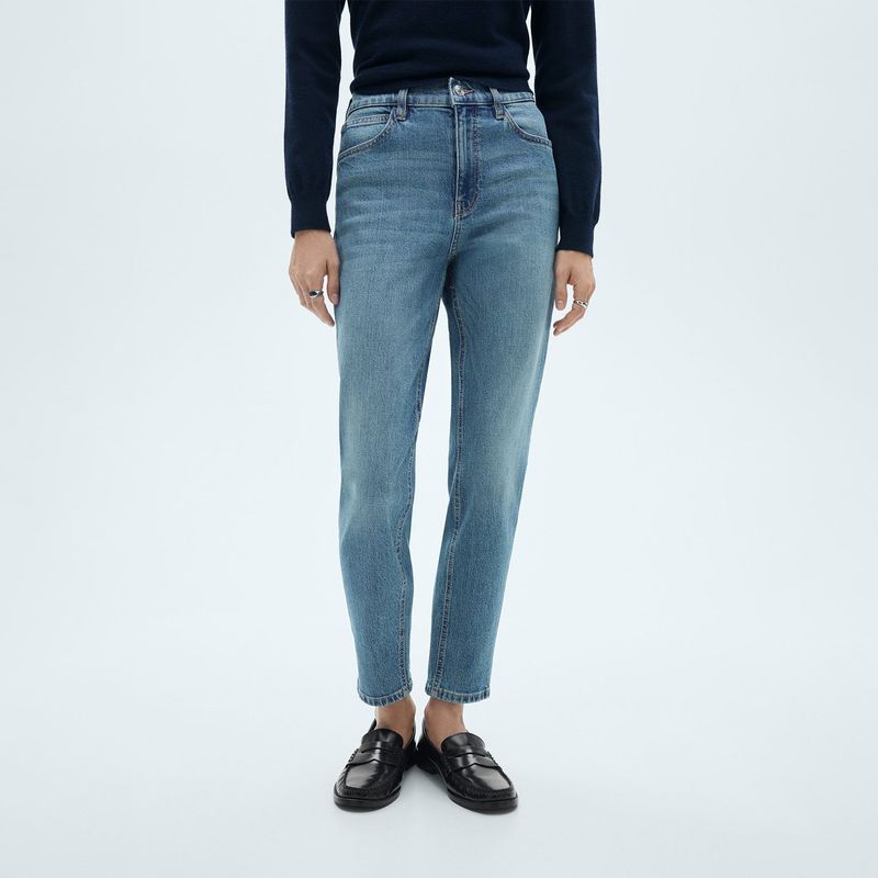 MANGO - Jean Mom Tiro Alto Mujer Mango