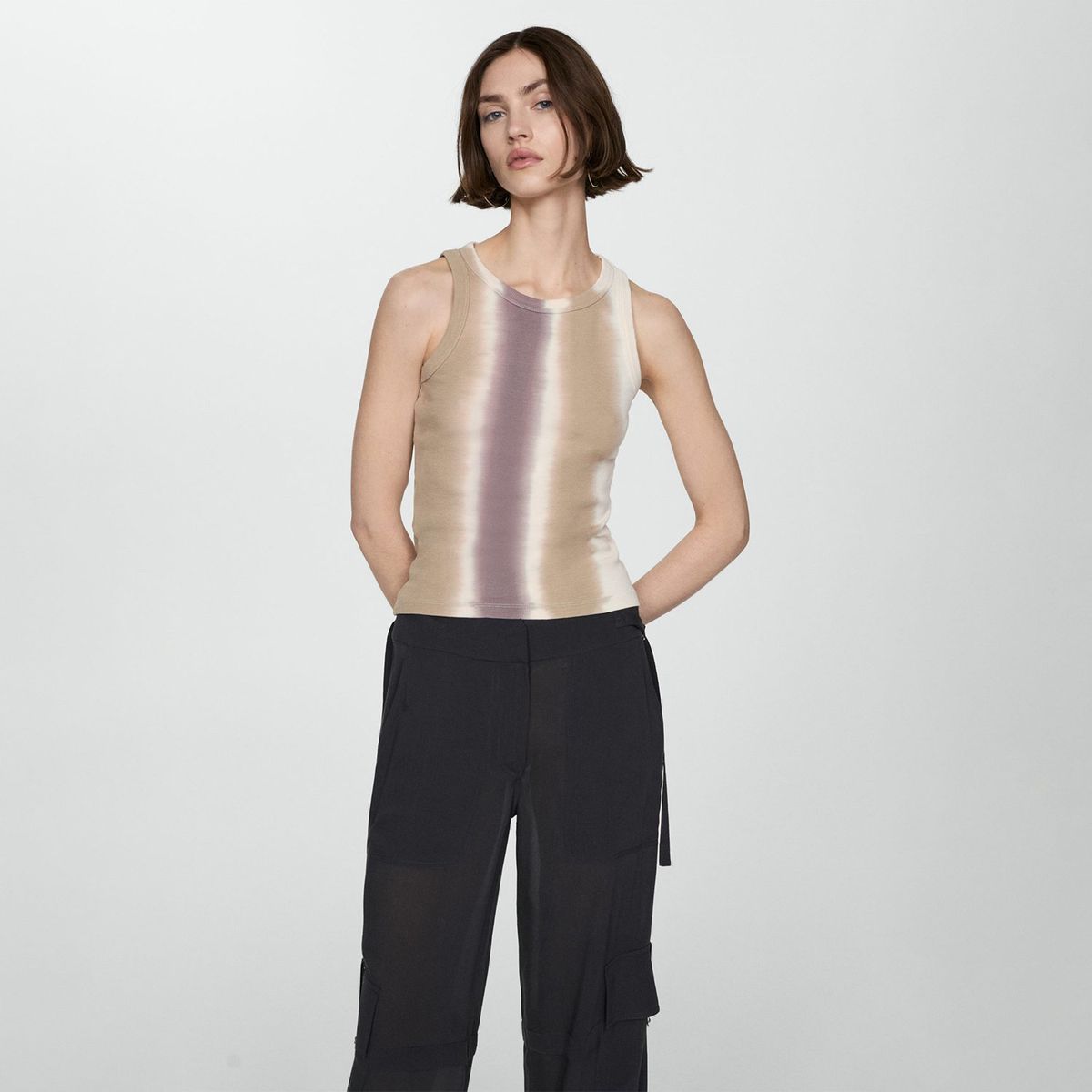 MANGO - Top Sin Mangas Algodón Mujer Mango