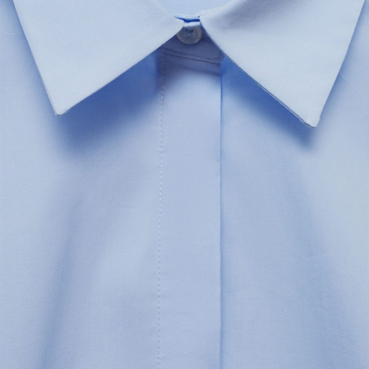 MANGO - Blusa Manga Larga Algodón Mujer Mango